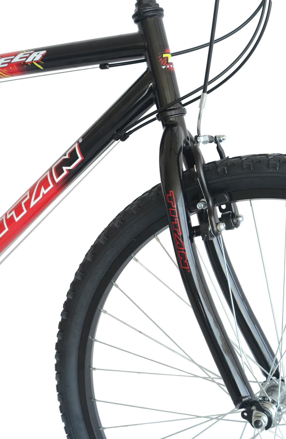 Pioneer 18-Speed Men's Mountain Bike, Red