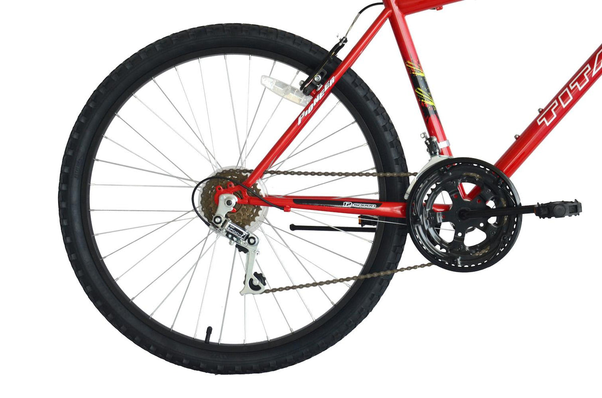 Pioneer 18-Speed Men's Mountain Bike, Red