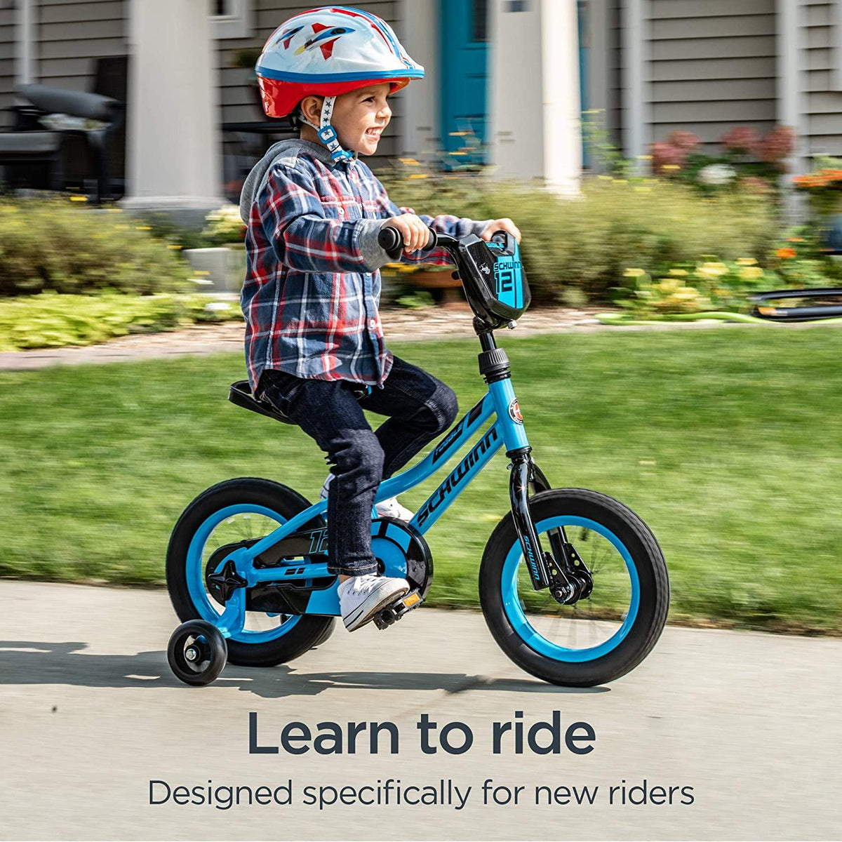 Schwinn Toggle  Build Kids Bike, 12-Inch Wheels, Smart Start Steel Frame, Easy Tool-Assembly, Blue