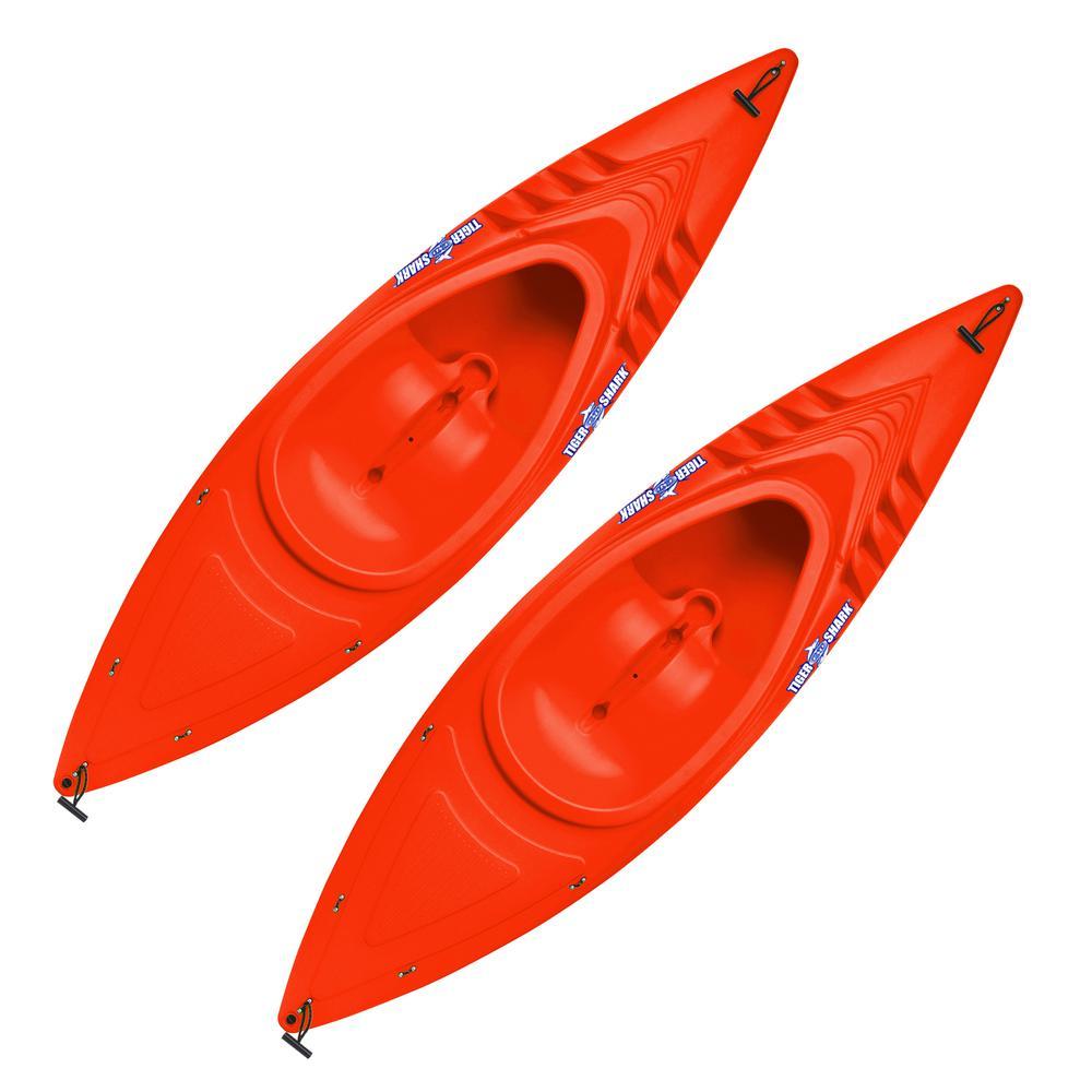 Tiger Shark Series 9 ft. OranSit-in Kayak with Dry-Ride Wave Breaker  (2-Pack)