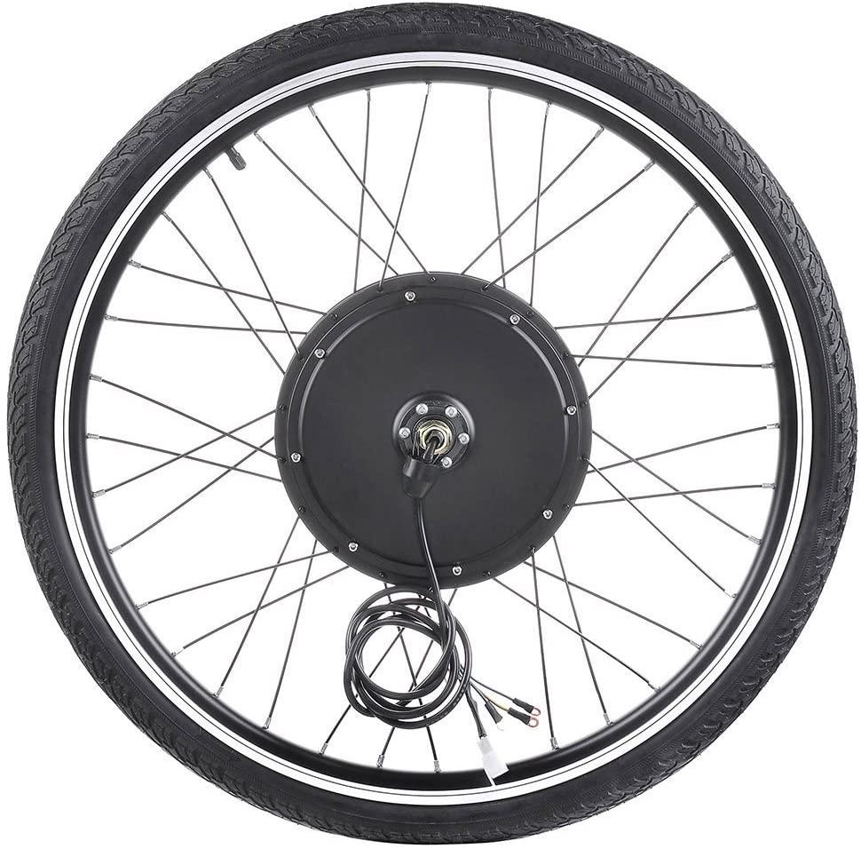 AW 48V 1000W 26" Front Wheel Electric Bicycle Motor Kit Bicycle Cycling Engine with Dual Mode Controller