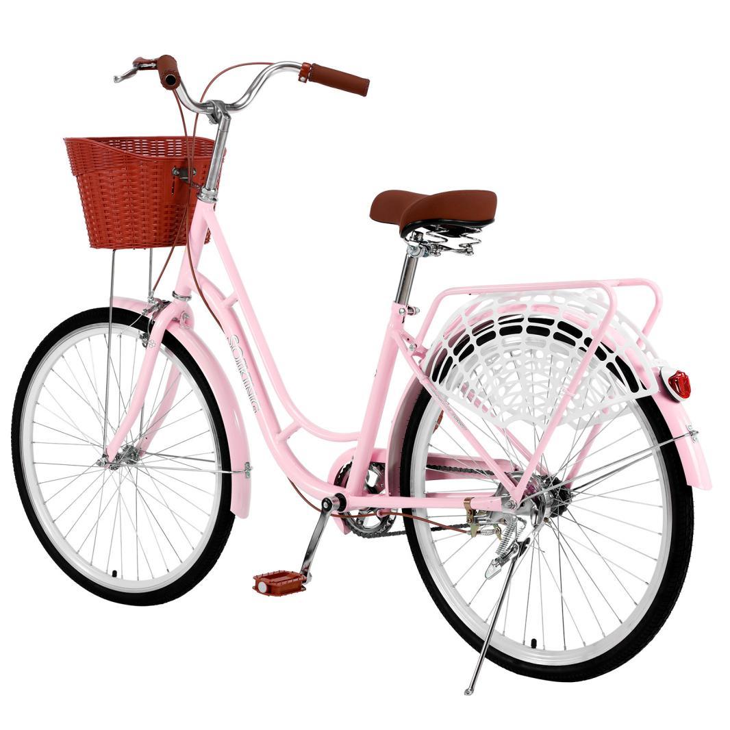 Sunvit 26-Inch Women Bike,Cruiser Bicycle,Pink