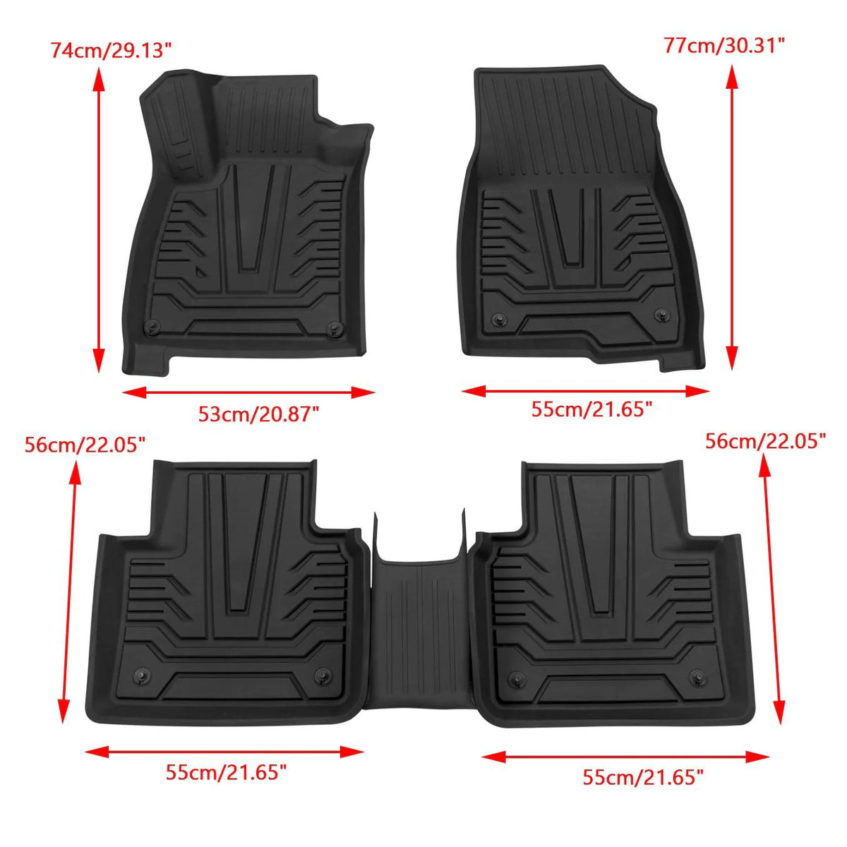 TPE All-Weather Floor Mats Fit Honda Accord 2018-2023 Sedan BLACK Generic