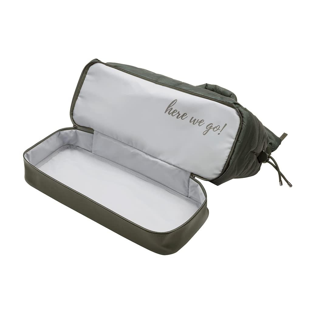 Itzy Ritzy Dream Weekender Bag; Lightweight Travel &amp; Hospital Bag Made of Puffer Style Material, Features Base Compartment, 12 Pockets, Shoulder Strap, Stroller Straps &amp; Luggage Attachment, Cloud Camo