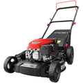 Gas Lawn Mower 21 in, 144cc 4-Stroke Walk-Behind Push Mower, 3-in-1 Mulch Bag Side DischarSystem, 6 Adjustable Cutting Heights, Heavy Steel Deck for Yard &amp; Garden Care