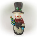 Solar Snowman Statue with Color Changing LED Lights, 48 in. Tall
