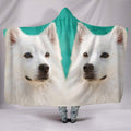 Breedink American Eskimo Dog Print Hooded Blanket