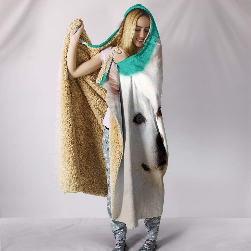 Breedink American Eskimo Dog Print Hooded Blanket
