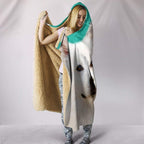 Breedink American Eskimo Dog Print Hooded Blanket