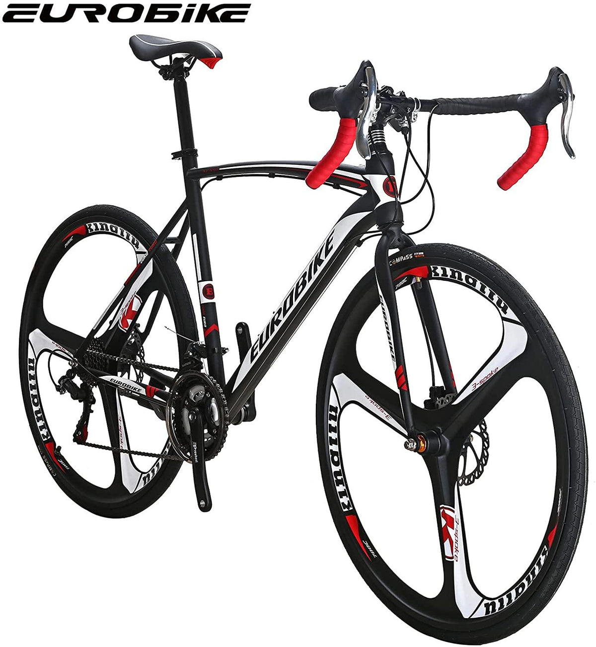 XC550 700C Road Bike 54cm (About 21 Inches) Frame 3-Spoke Wheels 21 Speed Dual Disc Brakes Commuter Bikes for Mens Bicycle