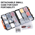 16 Compartments Detachable Toolbox Organizer,Hardware Organizer Box with Removable Sections,Carrying StoraCase for Patts,Screws,Bolts,Nuts,Toys