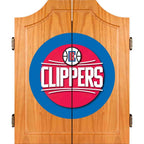 NBA Los Angeles Clippers Wood Finish Dart Cabinet Set