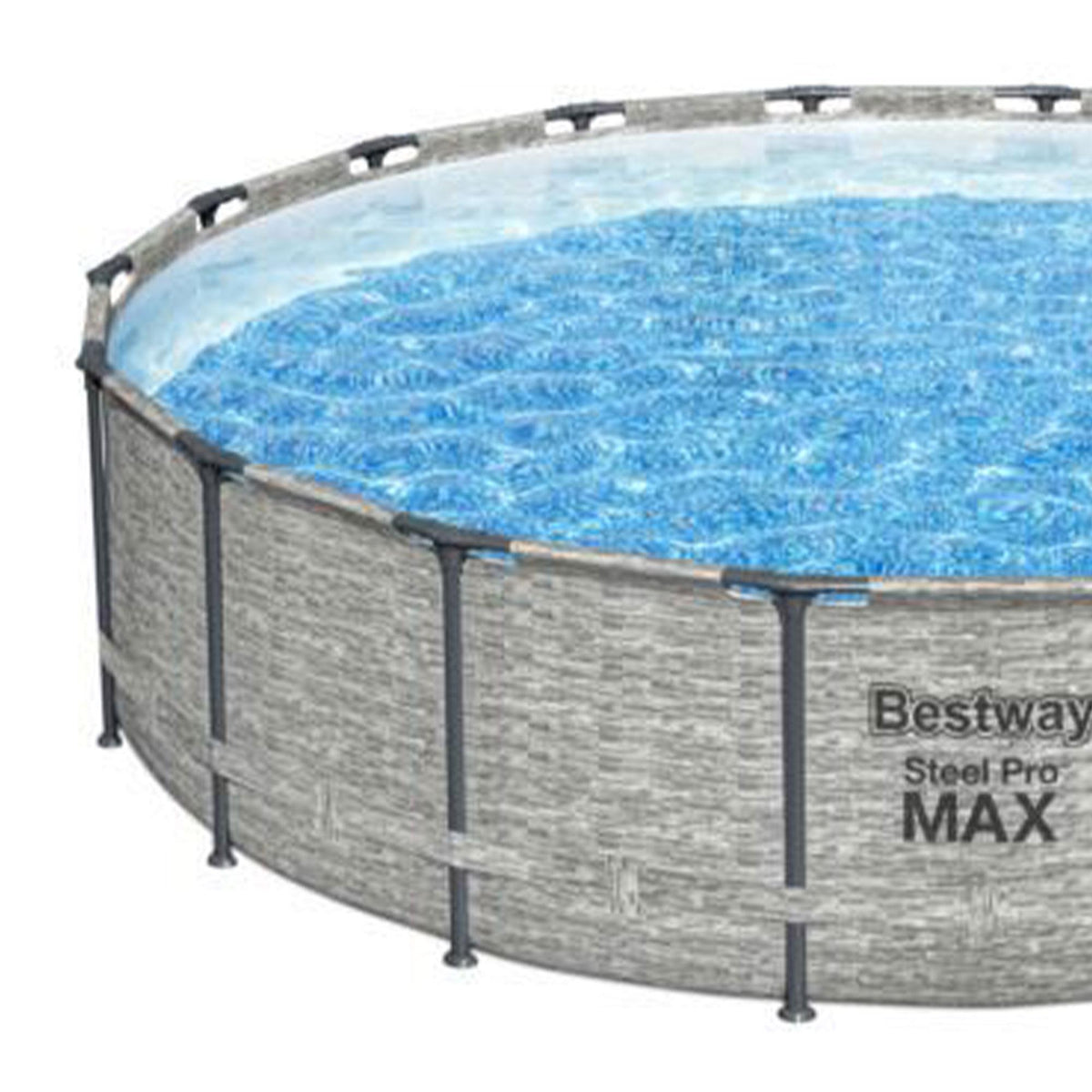Steel Pro MAX Ultra Durable 16 Foot Round Above Ground Pool Set with 3 Layer Liner, 1500 Gallon Pump, Ladder, and Pool