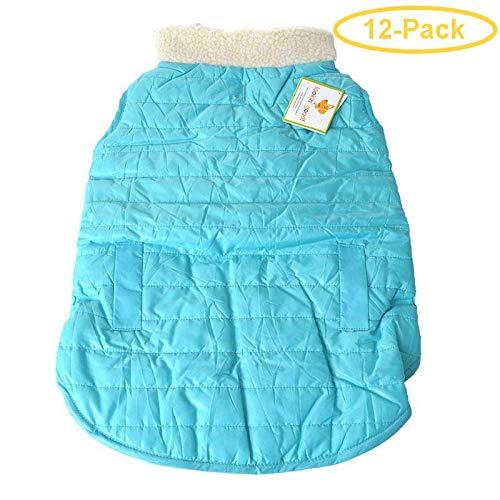 Fashion Pet Lookin Good Reversible Puffy Dog Coat - Blue Lar- (Fits 19"-24" Neck to Tail) - Pack of 12