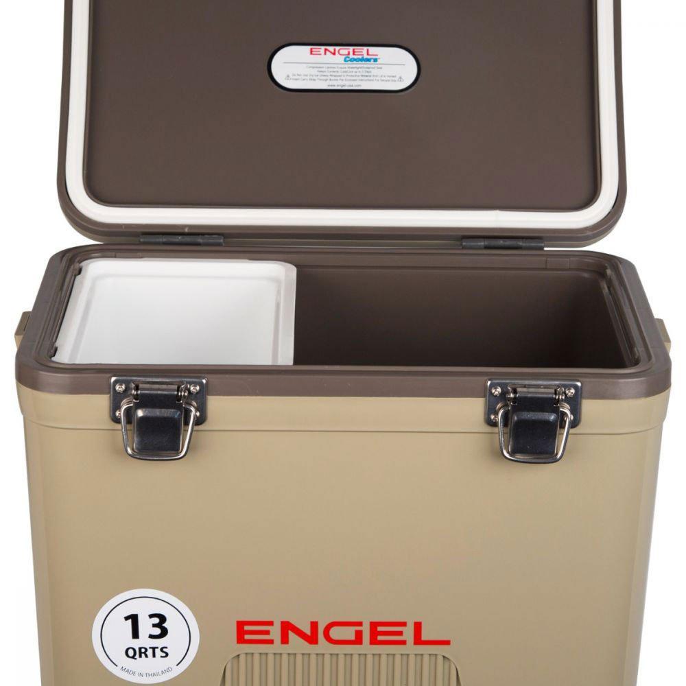 13 qt. Lightweight Fishing Dry Box Cooler with Shoulder Strap (6-Pack)