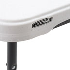 72 in. White Plastic Portable Folding Banquet Table