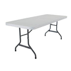 72 in. White Plastic Portable Folding Banquet Table