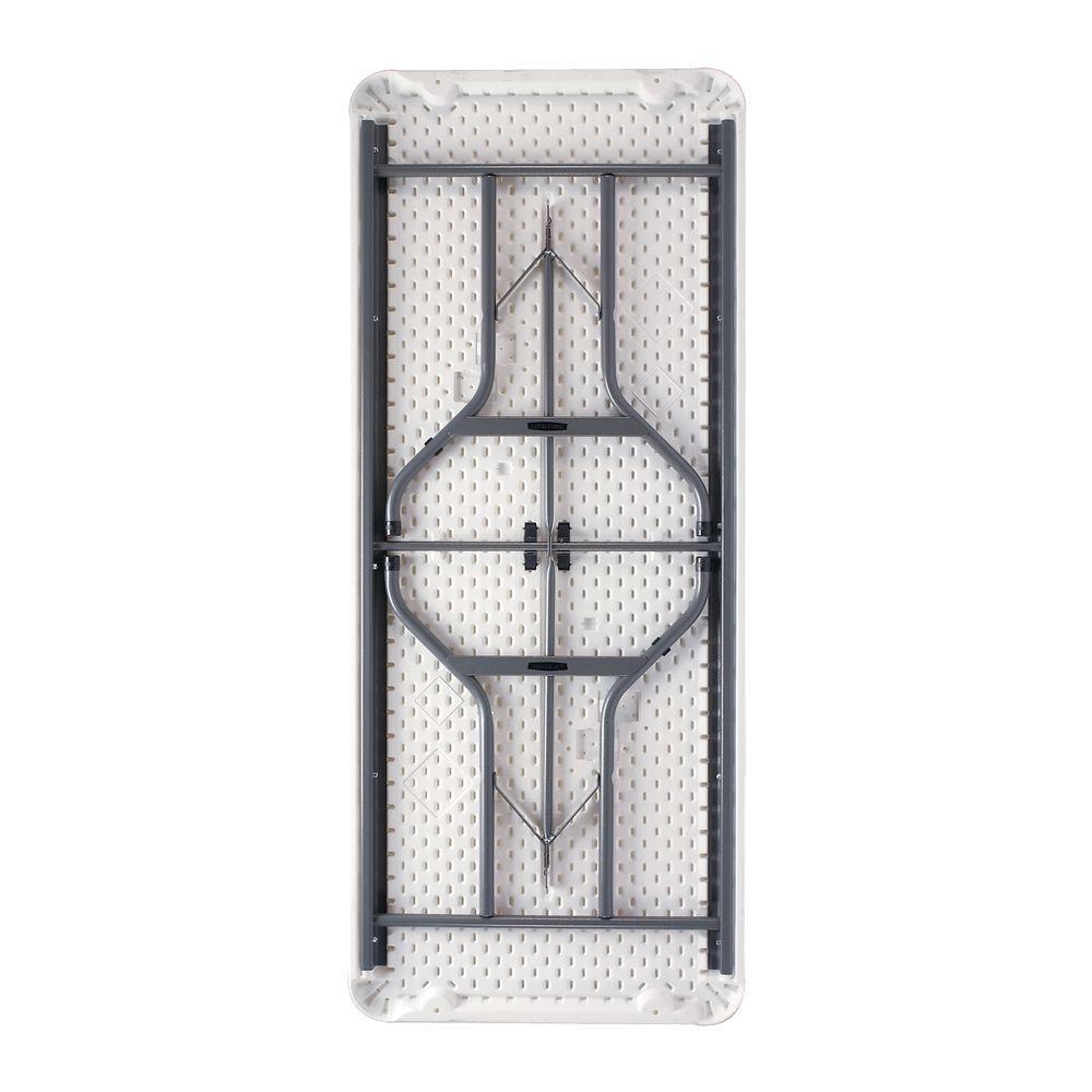 72 in. White Plastic Portable Folding Banquet Table