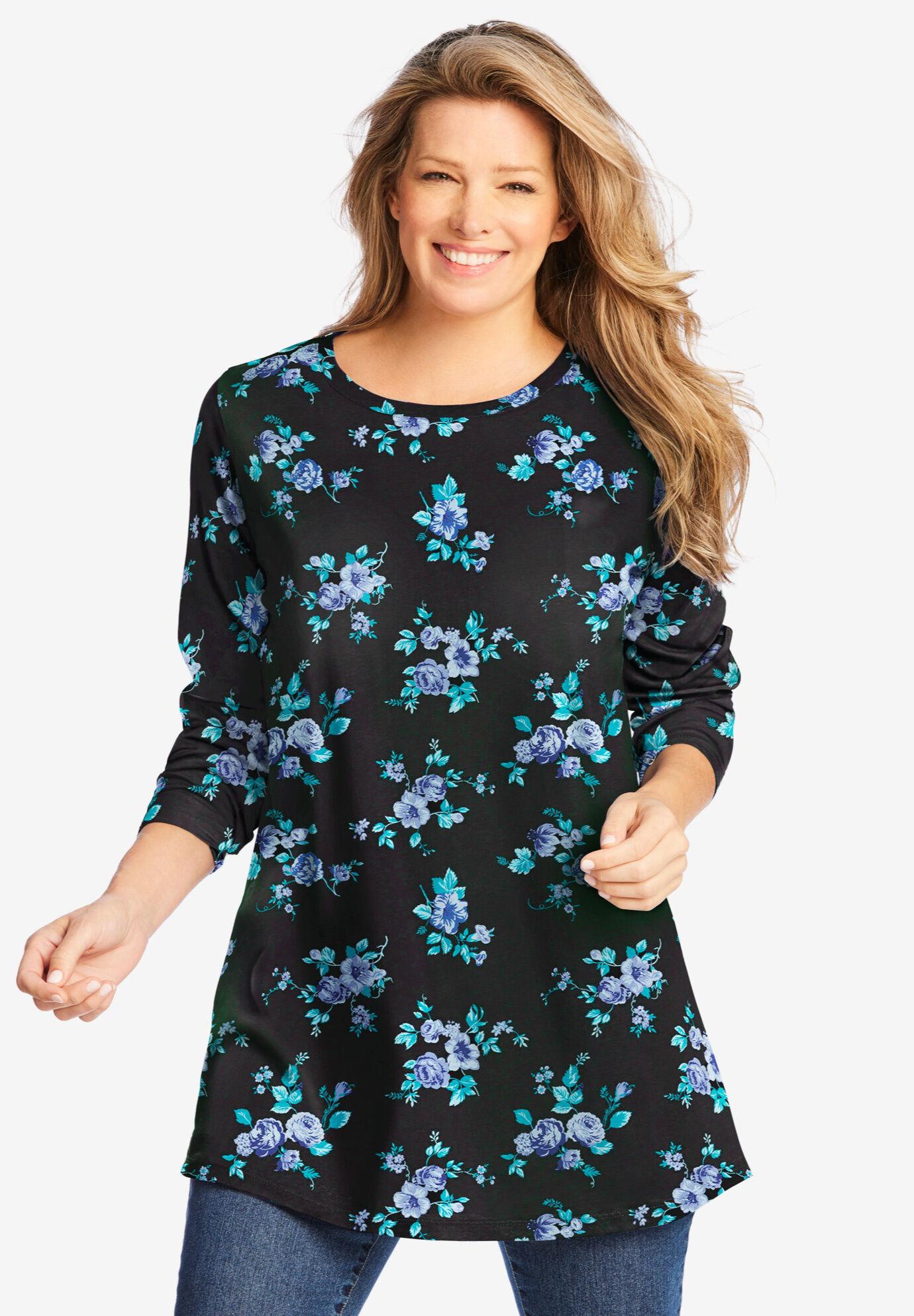 perfect long-sleeve crewneck tunic