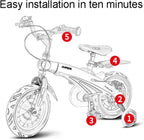 JLFSDB Kids Bike BMX Bike for Kids Boys Girls Bicycle Kids Children Bike Bicycle,Boys Girls Bike Toddler Training Bike with Training Wheels for 2-11 Years Old in Size 12 Inch,14 Inch,16 Inch