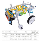 Zouminy Pet Wheelchair, Portable Pet Wheelchair for Handicapped Small Medium Dog Cat Walk Legs Rehabilitation