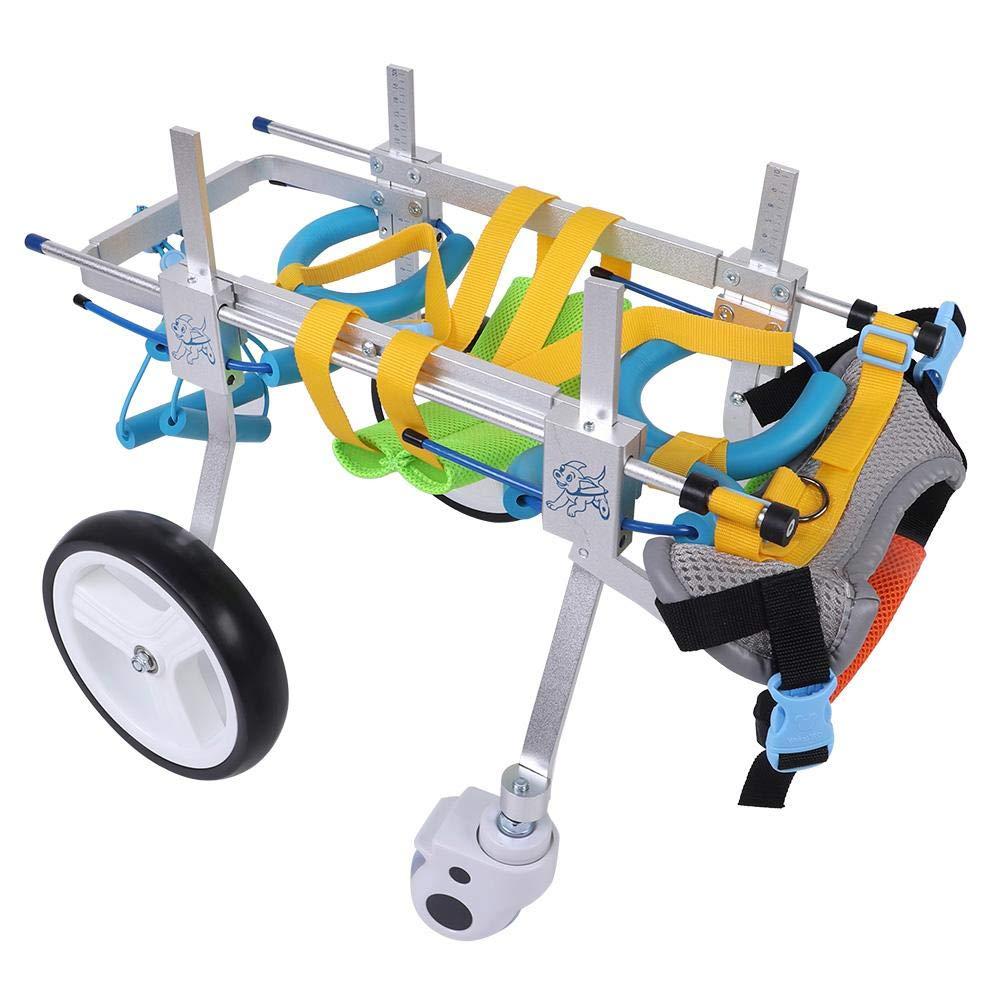 Zouminy Pet Wheelchair, Portable Pet Wheelchair for Handicapped Small Medium Dog Cat Walk Legs Rehabilitation
