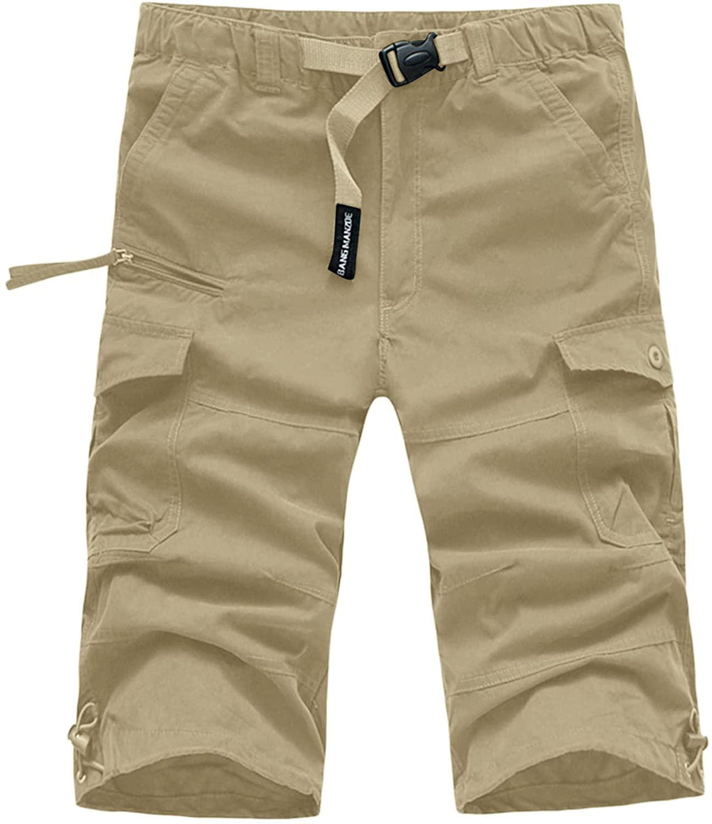 Men's Shorts Casual Classic Fit Drawstring Summer Beach Shorts with Elastic Waist and Pockets