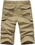 Men's Shorts Casual Classic Fit Drawstring Summer Beach Shorts with Elastic Waist and Pockets