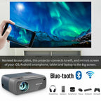 native 1080p smart home cinema projector android9.0 bt wifi daytime av tv stick