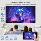native 1080p smart home cinema projector android9.0 bt wifi daytime av tv stick
