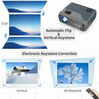 native 1080p smart home cinema projector android9.0 bt wifi daytime av tv stick