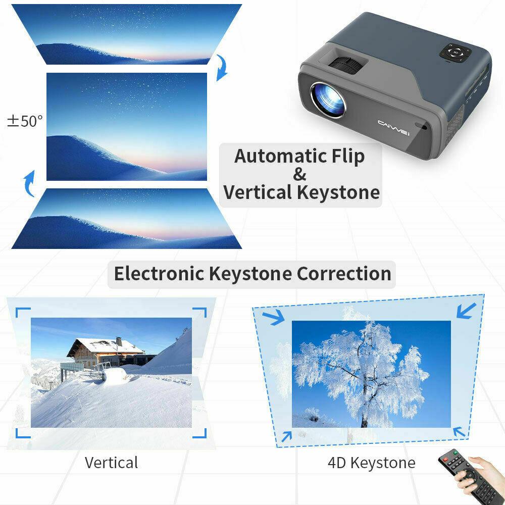 native 1080p smart home cinema projector android9.0 bt wifi daytime av tv stick