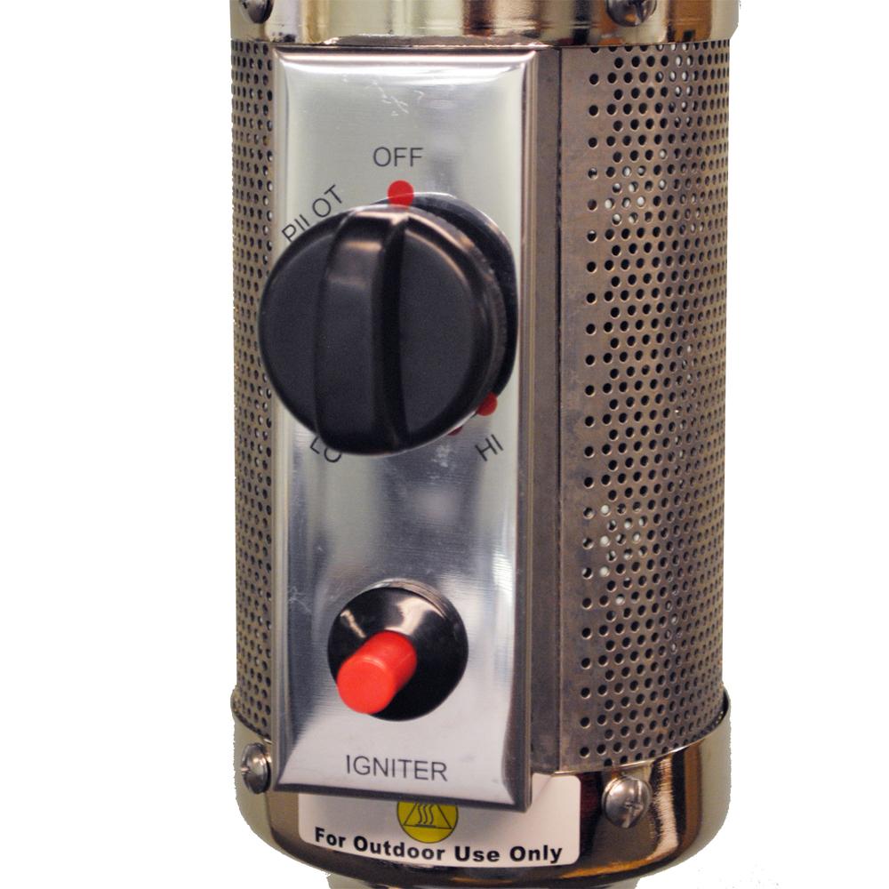 SUNHEAT 99607 46,000 BTU Umbrella Propane Patio Heater, Black (2-Pack)