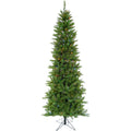 Christmas Time 6.5-Ft Prelit Winter Wonderland Slim Green Christmas Tree with EZ Connect Multi Color LED Lights