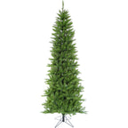 Christmas Time 6.5-Ft Prelit Winter Wonderland Slim Green Christmas Tree with EZ Connect Multi Color LED Lights