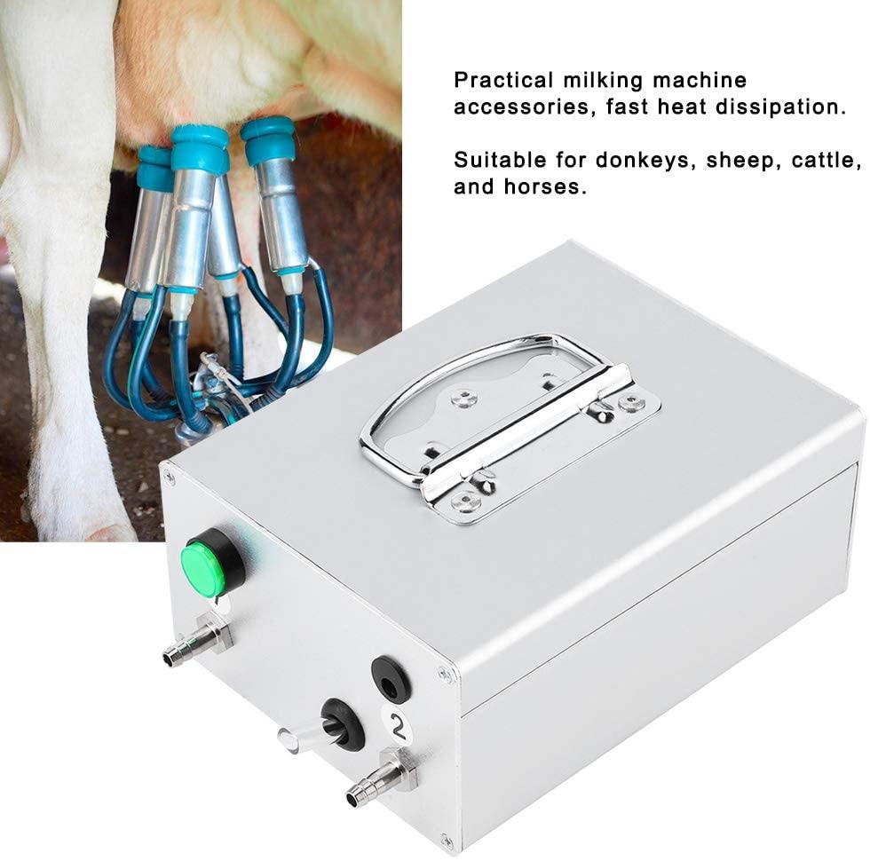 aluminum alloy pulsation electric milking machine vacuum pump for sheep farm livestock toolau plug 100- 240v