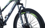 26 Inch Mountain Bike Hybrid Bikes Kids Bike, 21 Speed Suspension Fork Mountain Bicycle, Dual Disc Brake Aluminum Frame City Bikes, Fits for Men and Women, Black/Yellow