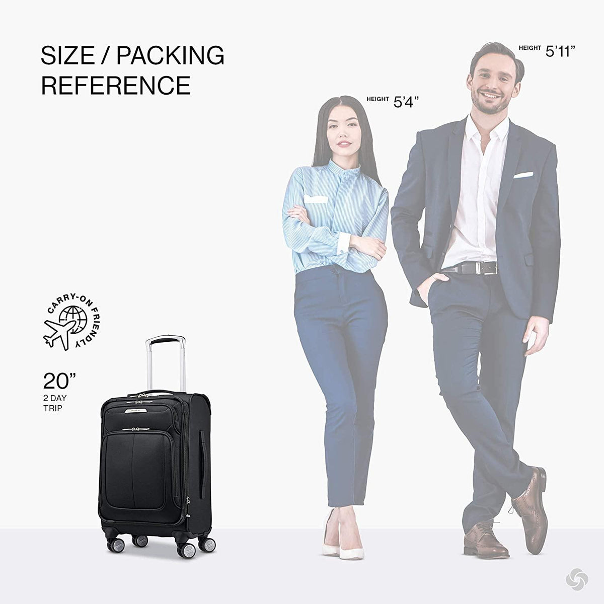 Solyte DLX Softside Expandable Luggage with Spinner Wheels, Midnight Black, Carry-On 20-Inch