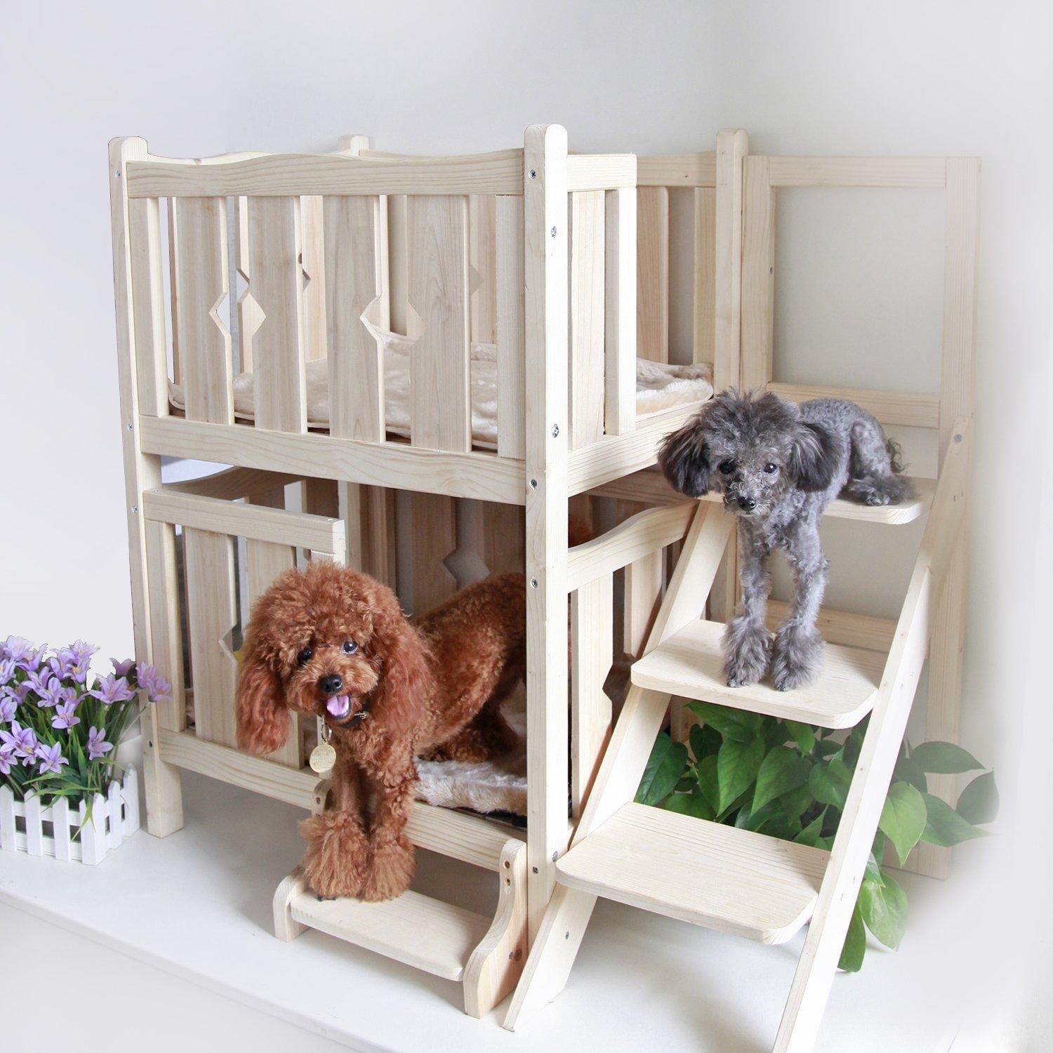 Petsfit Wooden Pet Bed,Dog Bed (W/O Mat)