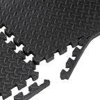 ZenSports 24PCS InterlocEVA Foam Tiles, Puzzle Exercise Mat, 3/4閳ユ瑢 Extra Thickness 閳 Home Gym Equipment Cushion for Workouts Protective Flooring 96 Sqft. Black