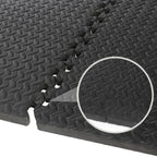 ZenSports 24PCS InterlocEVA Foam Tiles, Puzzle Exercise Mat, 3/4閳ユ瑢 Extra Thickness 閳 Home Gym Equipment Cushion for Workouts Protective Flooring 96 Sqft. Black