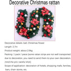 YANXIAOPING Artificial Christmas Wreath， Flower Ball Decorated  with 2.7m，Pre-Christmas Hotel Decoration (Size : 5pack)
