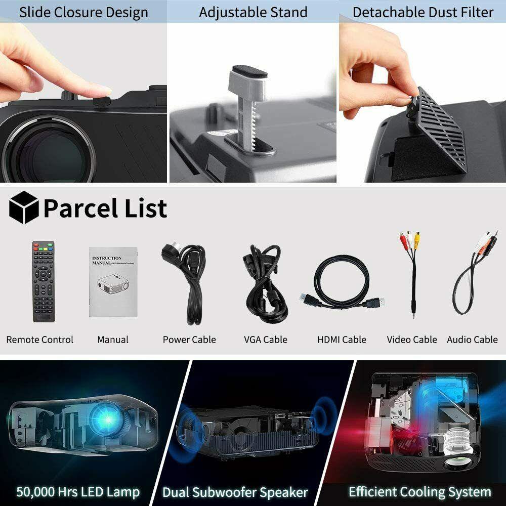 native 1080p projector 4k full hd movie tv office daytime meeting zoom movie us