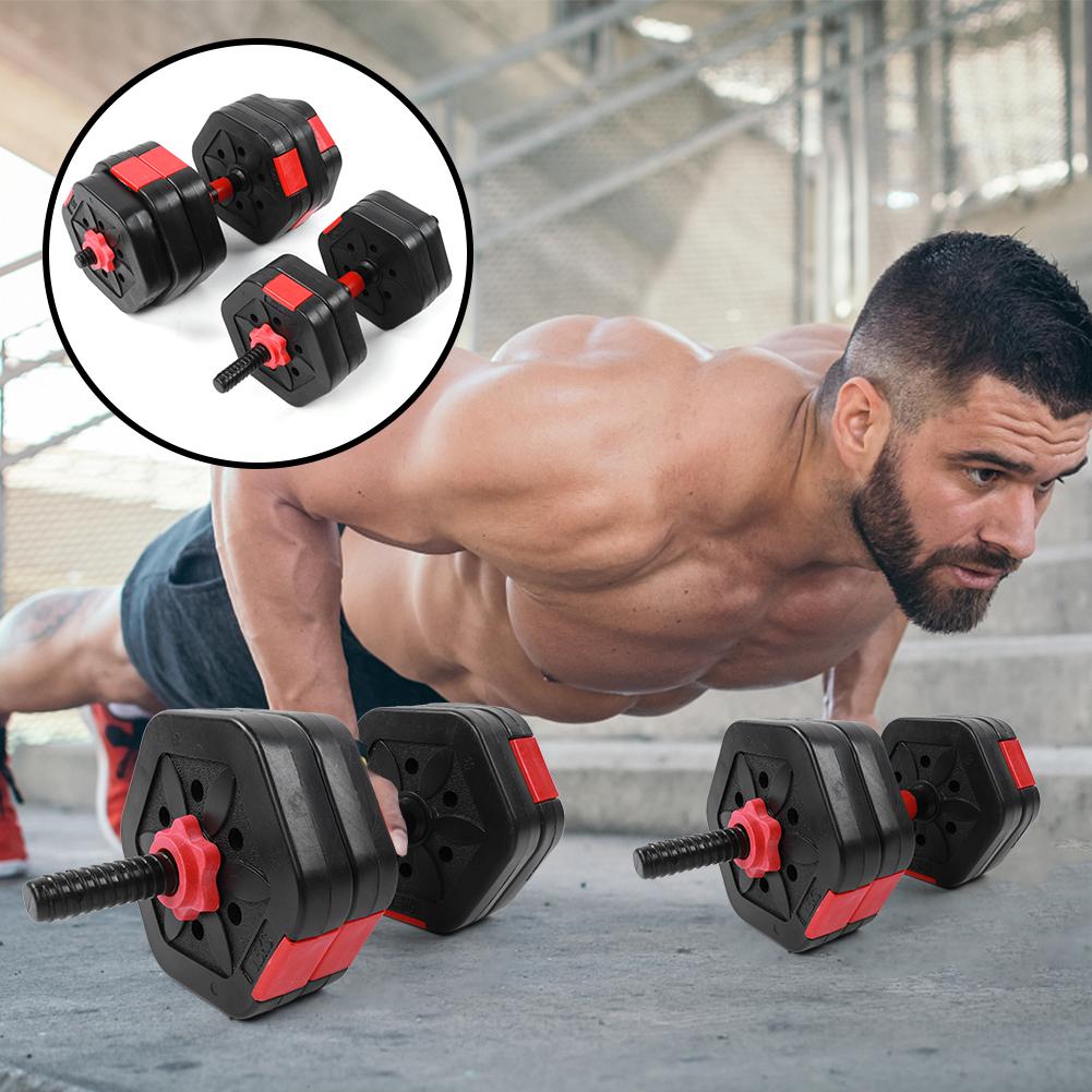 56LB Adjustable Dumbbell Weight Sets Eco閳ユ厭riendly Fitness Equipment with 25cm Connection Rod