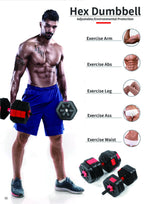 56LB Adjustable Dumbbell Weight Sets Eco閳ユ厭riendly Fitness Equipment with 25cm Connection Rod