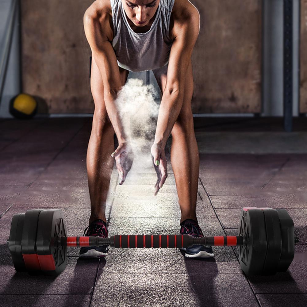 56LB Adjustable Dumbbell Weight Sets Eco閳ユ厭riendly Fitness Equipment with 25cm Connection Rod