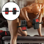 56LB Adjustable Dumbbell Weight Sets Eco閳ユ厭riendly Fitness Equipment with 25cm Connection Rod