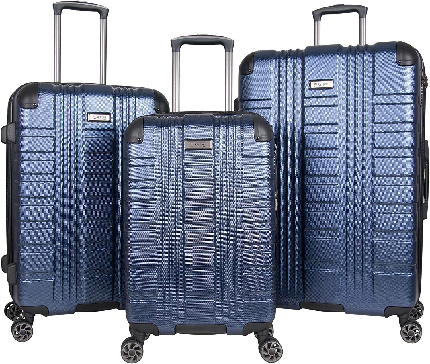 Scott's Corner Hardside Expandable 8-Wheel Spinner TSA Lock Travel Suitcase, Navy, 3-Piece Set (20", 24", &amp; 28")