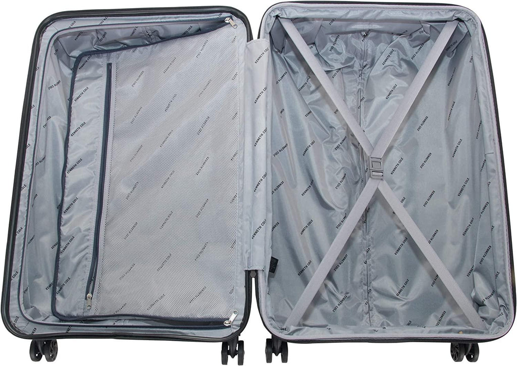 Scott's Corner Hardside Expandable 8-Wheel Spinner TSA Lock Travel Suitcase, Navy, 3-Piece Set (20", 24", &amp; 28")