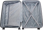 Scott's Corner Hardside Expandable 8-Wheel Spinner TSA Lock Travel Suitcase, Navy, 3-Piece Set (20", 24", &amp; 28")